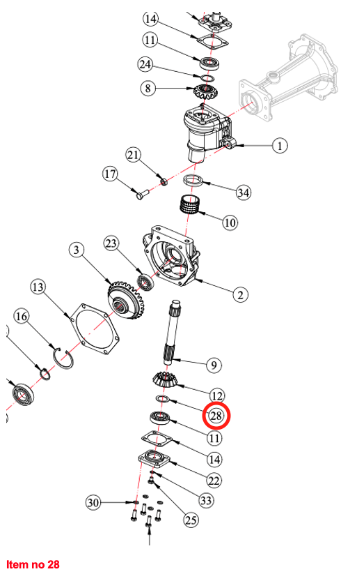 Passscheibe Ø26xØ37x0.5mm 4WD Captain, Startrac, Antonio Carraro, Agritech, Usw.,