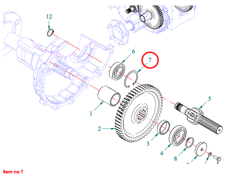 Circlip intern Ø62x2 Captain Startrac, Antonio Carraro, Agritech, Usw.,