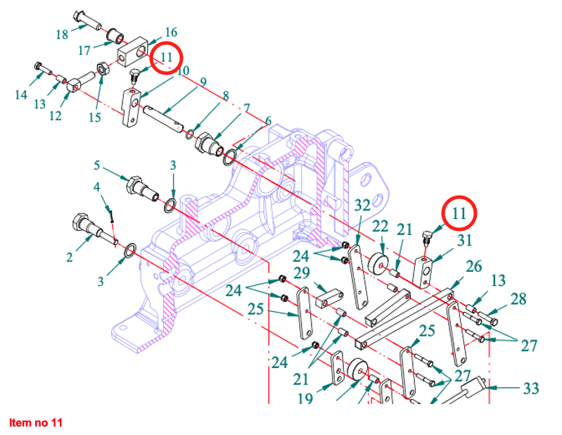 Schraube Kupplungsgestänge Captain 273, Startrac 273