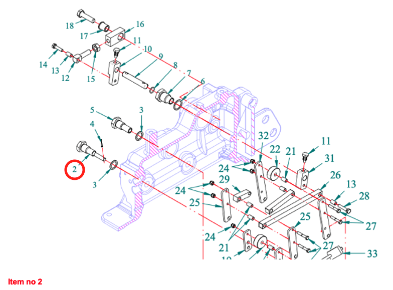 Spezialschraube (Groß) Hebevorrichtung Captain 273, Startrac 273,