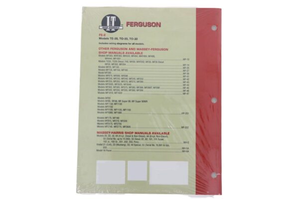 Reparatur-Handbuch MF TE20/TO20/TO30 – Bild 2