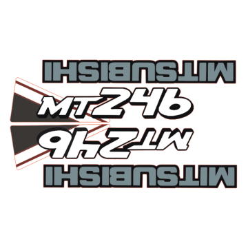 Aufklebersatz Motorhaube Mitsubishi MT246