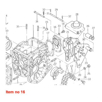 Gehäusedeckel zu Zapfwelle Iseki TU-, TX-types, Bolens G-, H-, TX-types, Massey Ferguson 1120