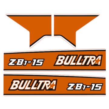 Aufklebersatz Motorhaube Kubota Bulltra B1-15