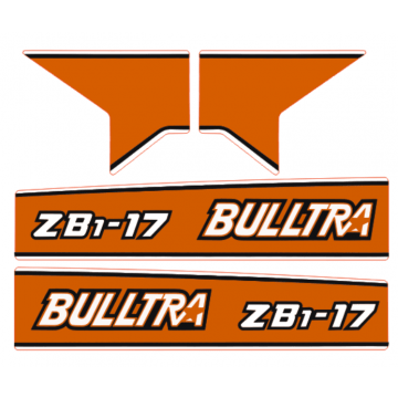 Aufklebersatz Motorhaube Kubota Bulltra B1-17