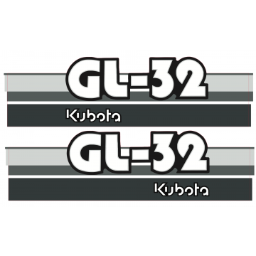 Aufklebersatz Motorhaube Kubota GL32