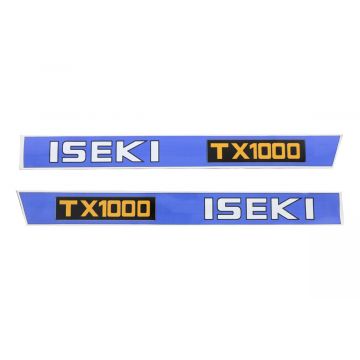 Aufklebersatz Motorhaube Iseki TX1000