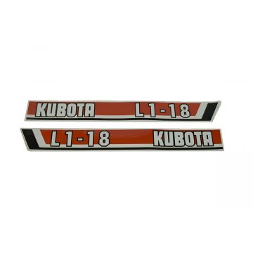 Aufklebersatz Motorhaube Kubota L1-18