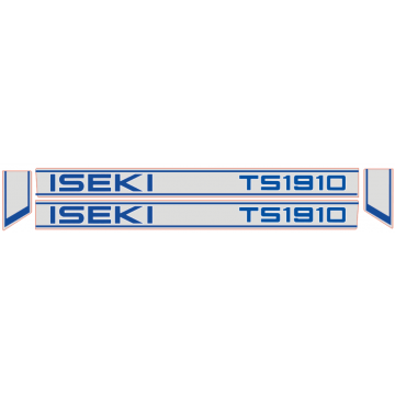 Aufklebersatz Motorhaube Iseki TS1910 Blau-Weiss