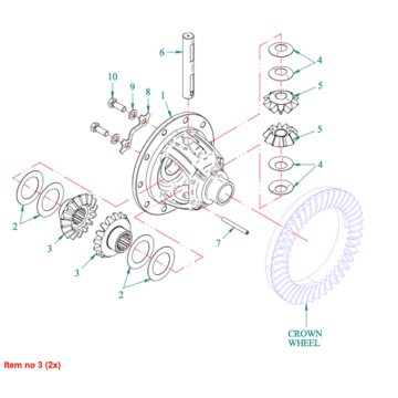 Zahnrad 10Z Differential (Hinter) Captain 273, Startrac 273, 