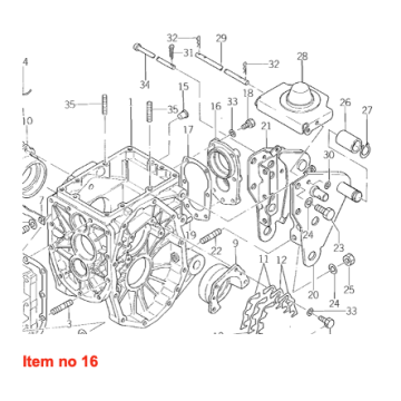 Gehäusedeckel zu Zapfwelle Iseki TU-, TX-types, Bolens G-, H-, TX-types, Massey Ferguson 1120