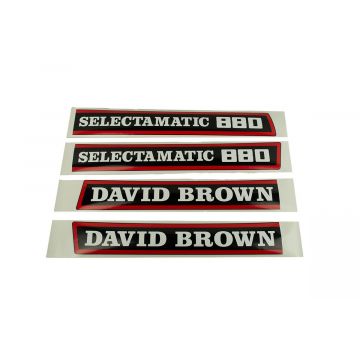 Aufklebersatz Motorhaube David Brown 880 Selectamatic