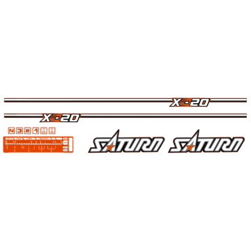 Aufklebersatz Motorhaube Kubota Satrun X-20