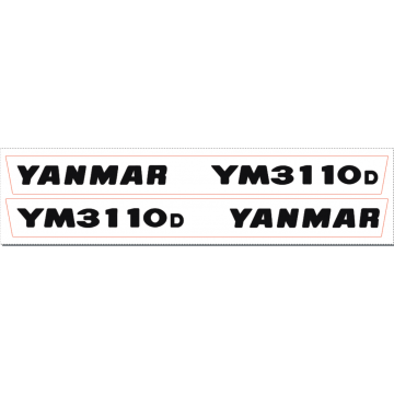 Aufklebersatz Motorhaube Yanmar YM3110